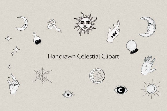 Download Handdrawn Celestial Clipart - Celestial clipart Collection