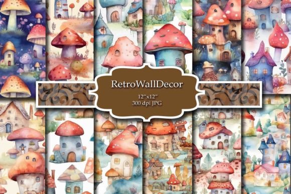 Download Mushroom Digital Paper - Mushroom digital paper Collection