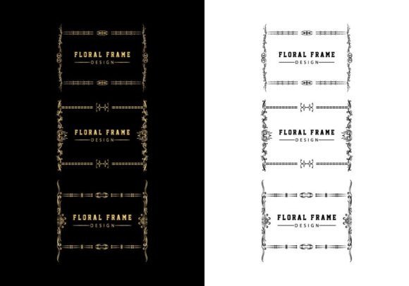 Download Elegant Decorative Black Floral Frame - Black floral frame Collection