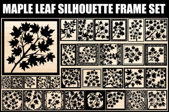 Download Maple Leaf Silhouette Frame Set - Frame set Collection