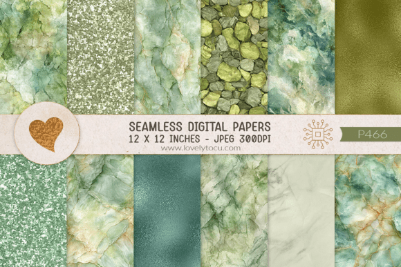 Download Green Metallic and Stone Textures - Textures Collection