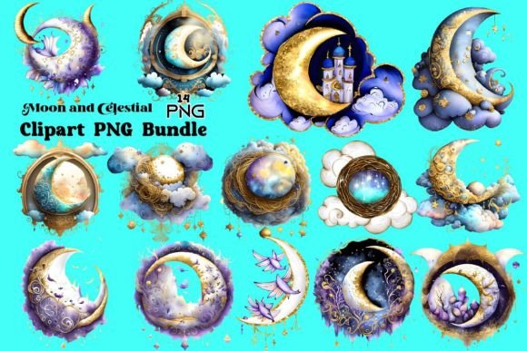 Download Moon and Celestial Clipart PNG - Celestial clipart Collection