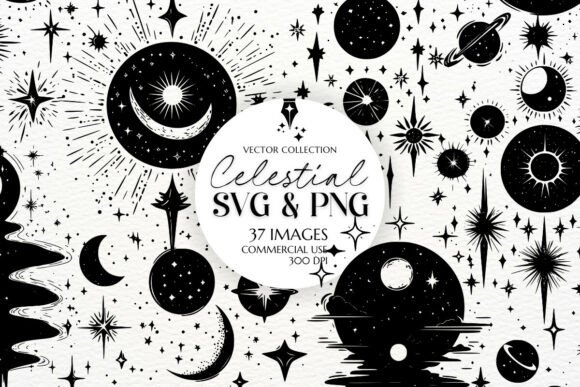 Download Celestial Clipart Designs SVG &amp; PNG - Celestial clipart Collection
