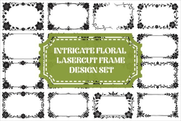 Download Intricate Floral Laser Cut Frame Set - Frame set Collection